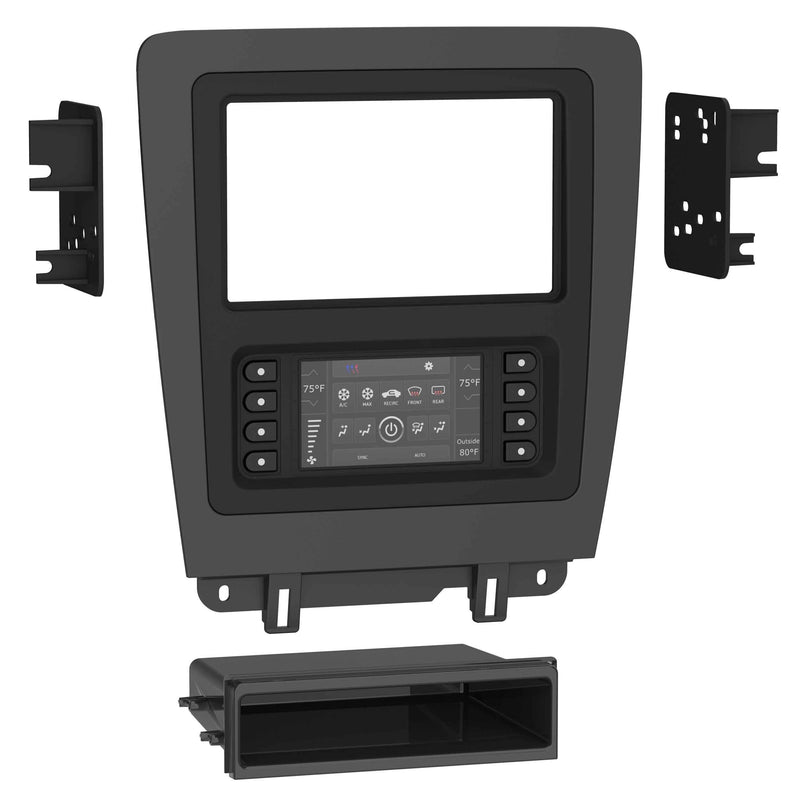 Metra 99-5839CH Charcoal 1 or 2 DIN Dash Kit for 2010-14 Ford Mustang