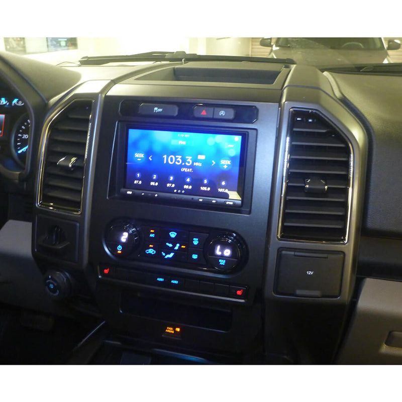 Metra 99-5849CH Single or Double DIN Dash Kit For Ford F-150 2015-2017 (with single-zone climate control)