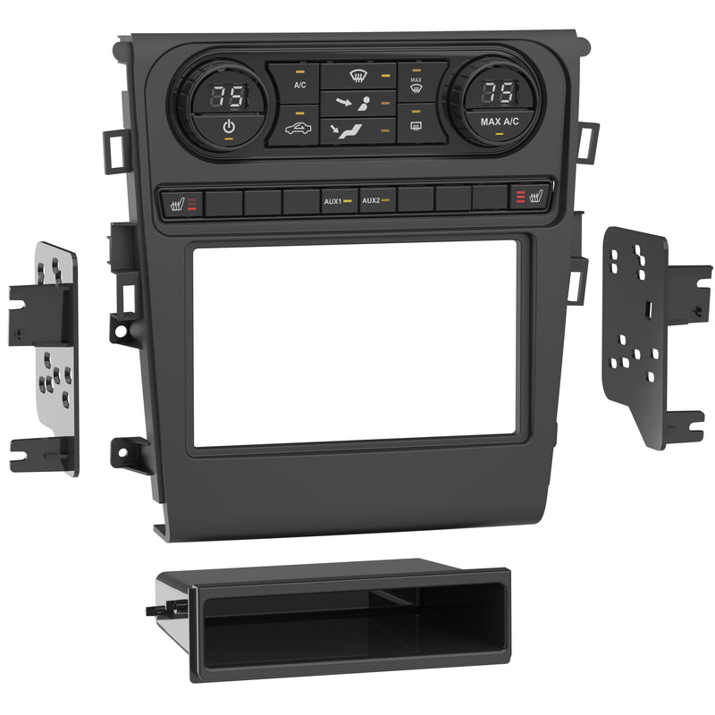 Metra 99-5854B Single or Double DIN Dash Kit for Ford Fusion 2013-2019 (with single zone climate controls)