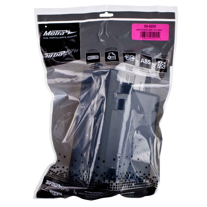 Metra 99-6000 Single DIN Dash Kit for Select 75-02 Chrysler/Dodge/Jeep