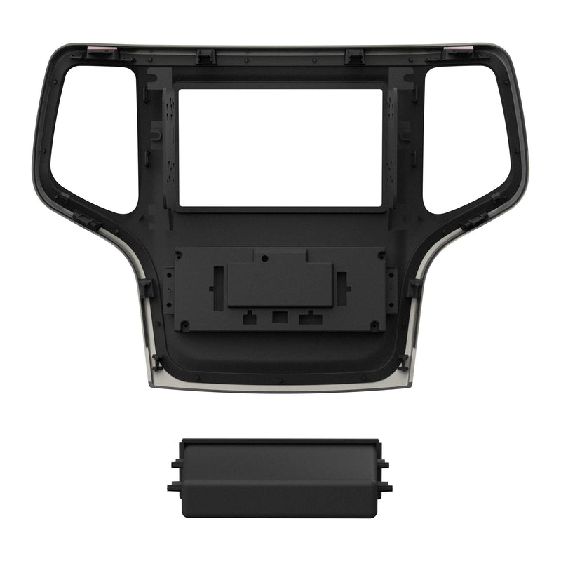Metra 99-6536S Single or Double DIN Dash Kit for select 2014-2021 Jeep Grand Cherokee (Silver)