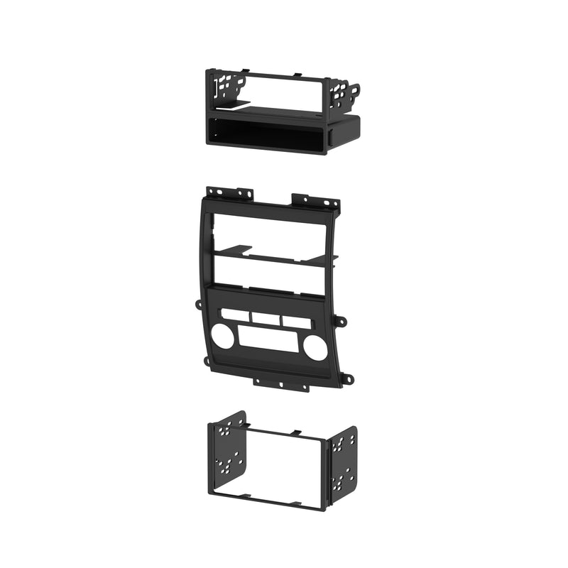 Metra 99-7428B Black 1 or 2 DIN Dash Kit for Select Frontier/Xterra 2009-2012 with Tech Option Black