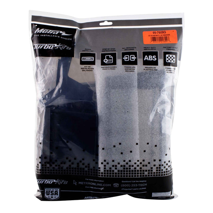Metra 99-7609G Single or Double DIN Dash Kit for Select 2000-2004 Infiniti Vehicles-