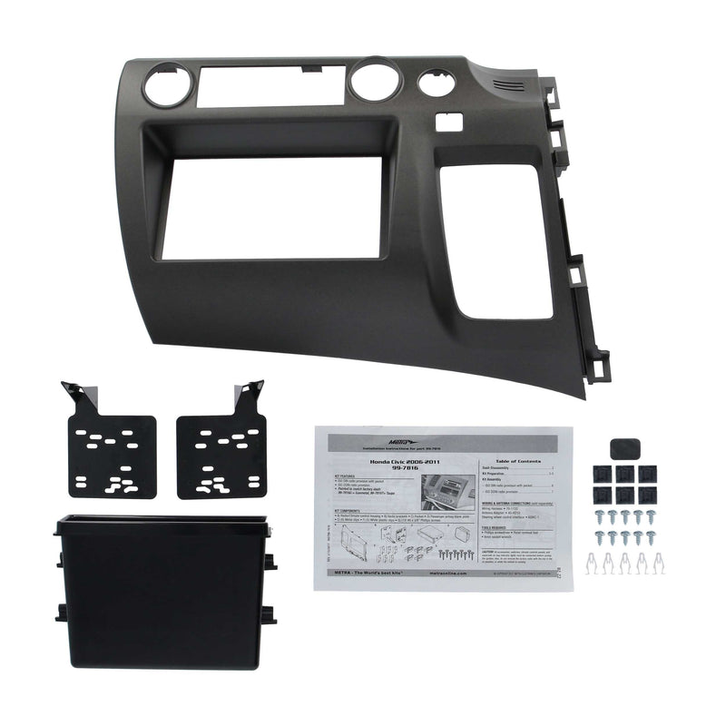 Metra 99-7816T Single or Double DIN Dash Kit for Honda Civic 2006-2011 - Taupe