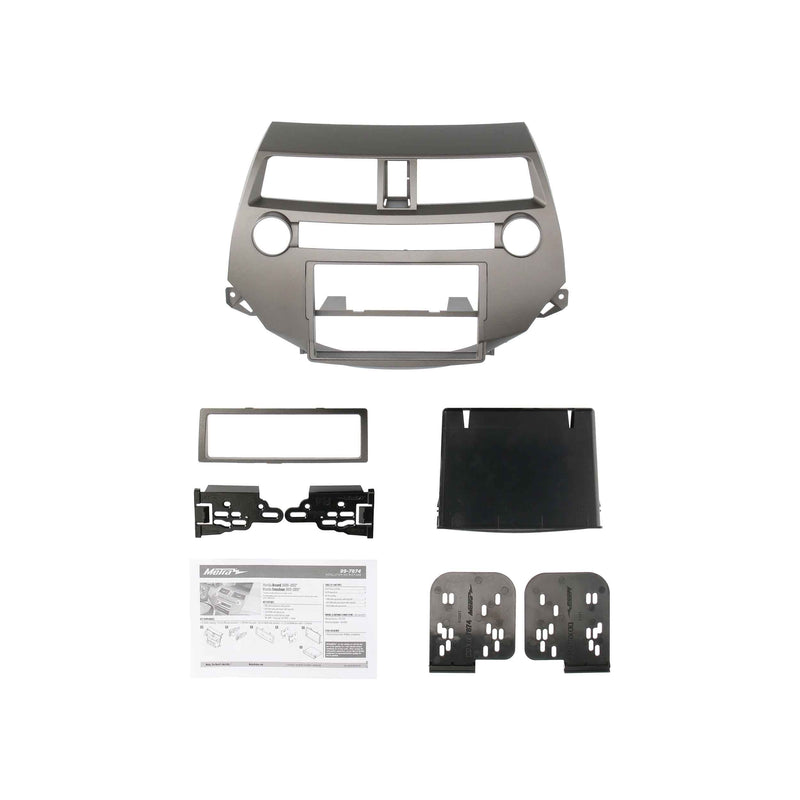 Metra 99-7874T Single/Double DIN Dash Kit for Honda - Accord 2008-2012, Crosstour 2012-2015 - Taupe