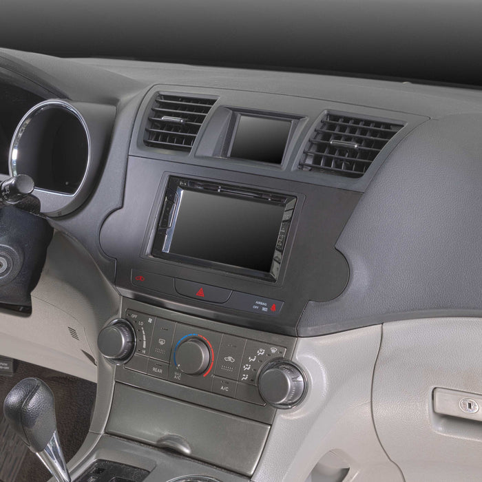 Metra 99-8274B Single or Double DIN Dash Kit for Toyota Highlander 08-12 with Nav Black