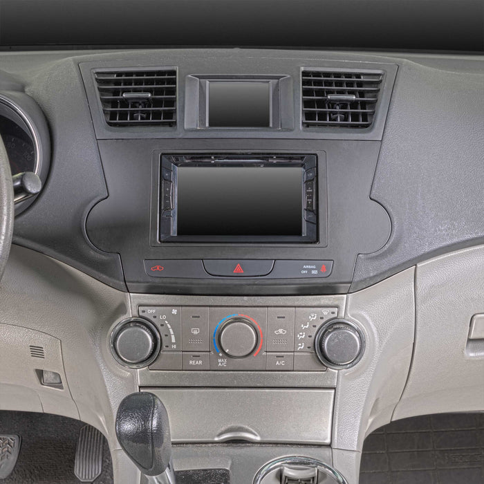 Metra 99-8274B Single or Double DIN Dash Kit for Toyota Highlander 08-12 with Nav Black