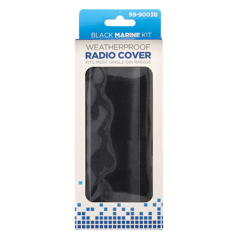 Metra 99-9003B Black Weatherproof Marine Cover for Single DIN Radios