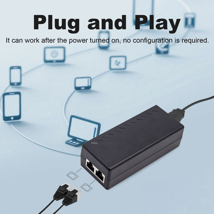 Mini Gigabit PoE Injector Adapter Single Channel 30W/15.4W up to 328ft Range