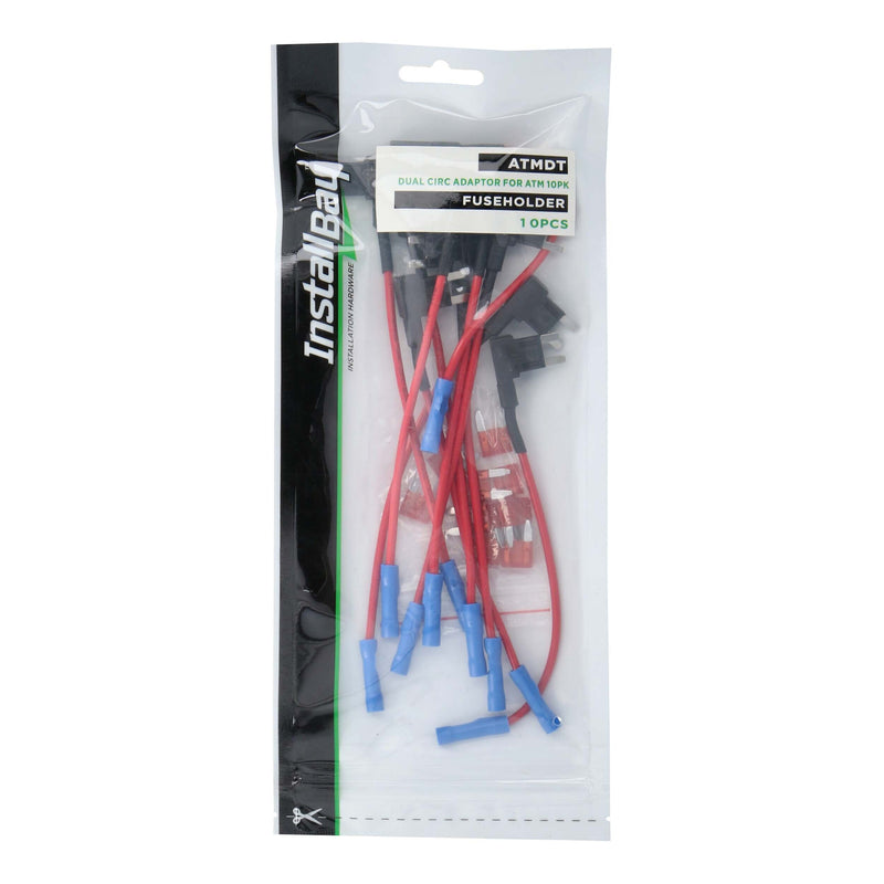 The Install Bay ATMDT ATM Mini Dual Add A Fuse Holder Package of 10