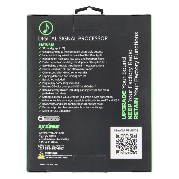 Axxess AXDSPX-A2B1 A2B Data Interface Amp Bypass Harness and DSP Ford 2017-2020