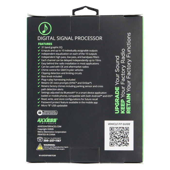 Axxess AXDSPX-GM32 DSP Package for Select 2022-2024 GM, Chevrolet Vehicles