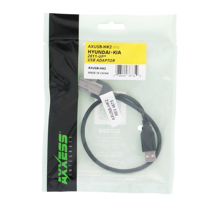 Axxess AXUSB-HK2 12 Inch Aftermarket USB Adapter for Hyundai/Kia 2011-Up Vehicles