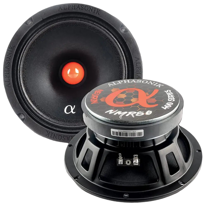 Alphasonik NMR80 Neuron Series 8" 800 Watts Mid Range Speaker 4 Ohms (Pair)