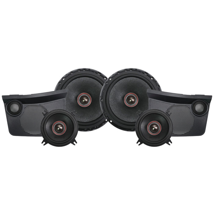 MB Quart BS1-316 6.5 + 4 Inch Ford Bronco Tuned Front Dash 3-Way Component Speakers Upgrade