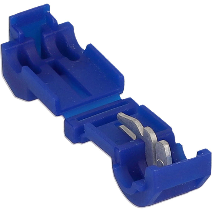 The Install Bay BTT 16-14 Gauge AWG Blue Insulation Displacement T-Tap Connector 100 Pack