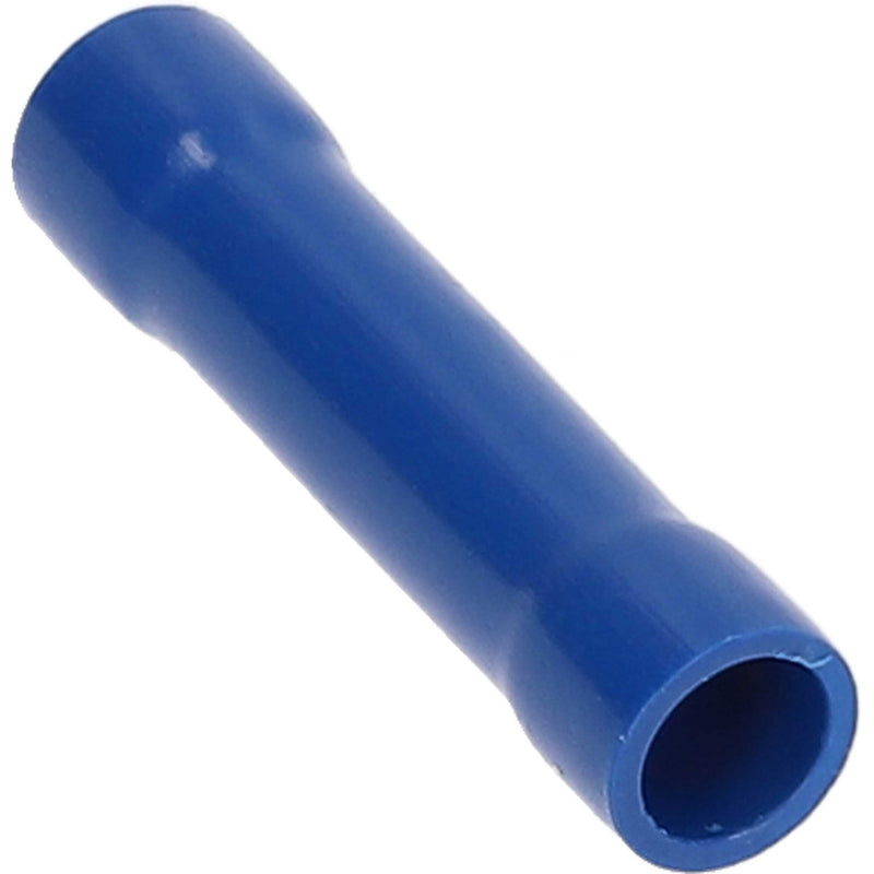The Install Bay BVBC Blue Vinyl 16/14 Gauge Butt Connector (100/pack)