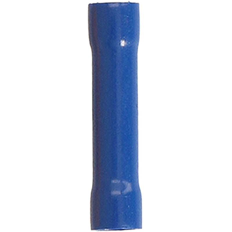The Install Bay BVBC Blue Vinyl 16/14 Gauge Butt Connector (100/pack)
