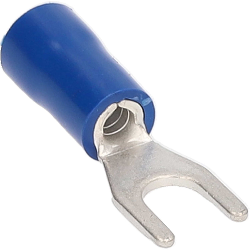 Install Bay BVST6 Blue Vinyl 16-14 Gauge #6 Spade Terminal (100/pack)