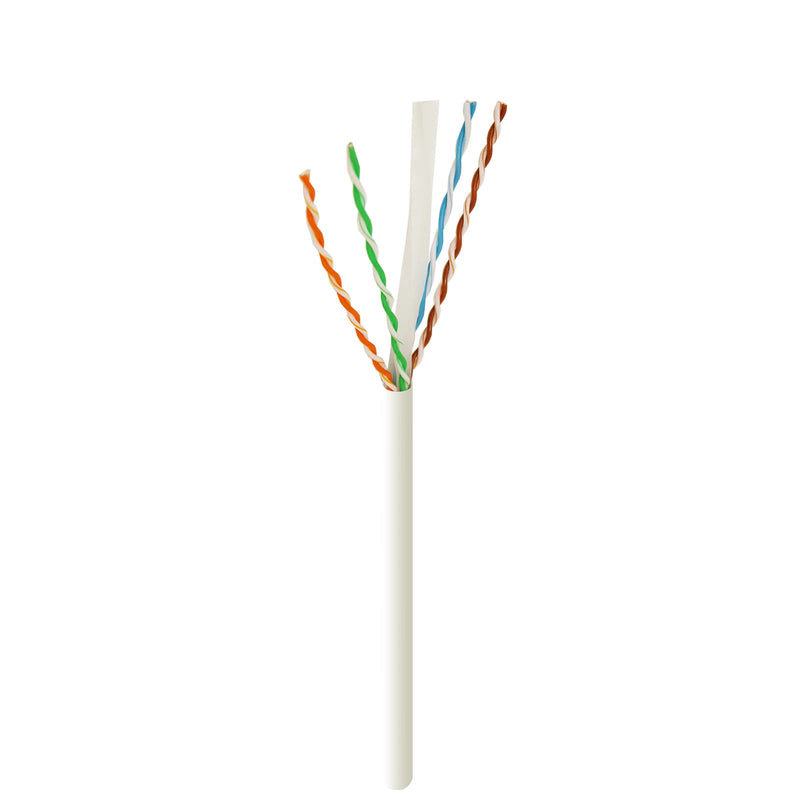CAT6 CMP Bare Copper Plenum 1000ft 550Mhz 23AWG White Network Cable