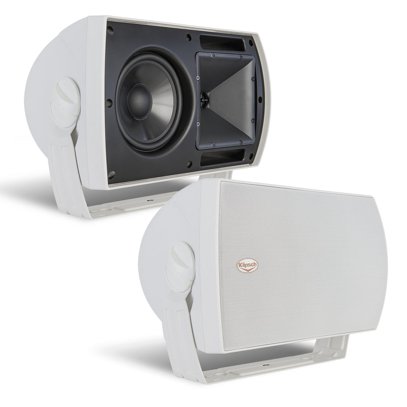 Klipsch CA-650T 6.5" Commercial Indoor/Outdoor 70V/100V 8-Ohm Weather-Resistant Surface Mount Speaker - White (pair)