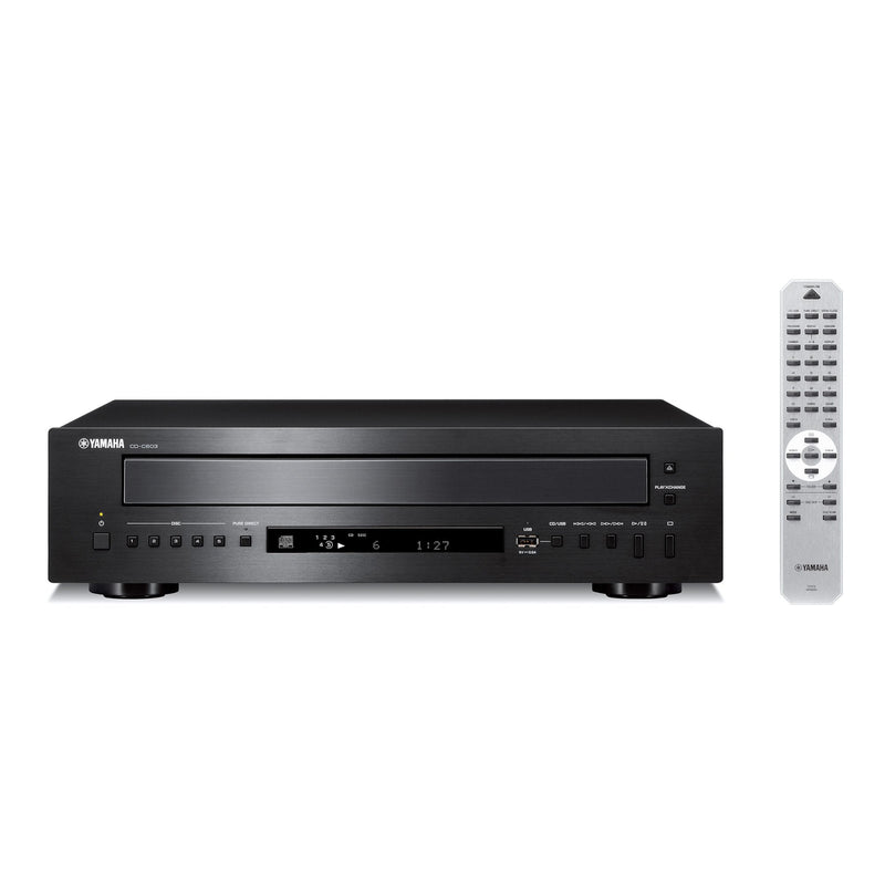 Yamaha CD-C603 5-Disc CD Changer with Remote USB Playback - Black