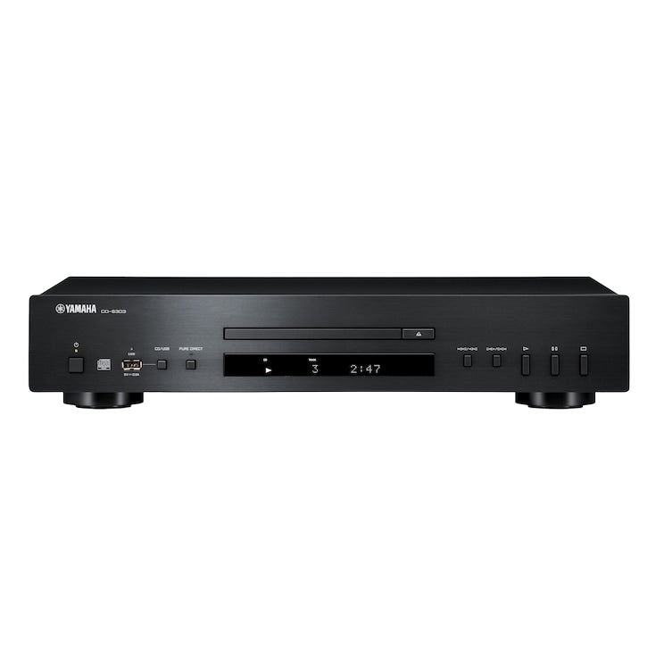 Yamaha CD-S303 Single-disc CD player with Front-Panel USB Input (Black)