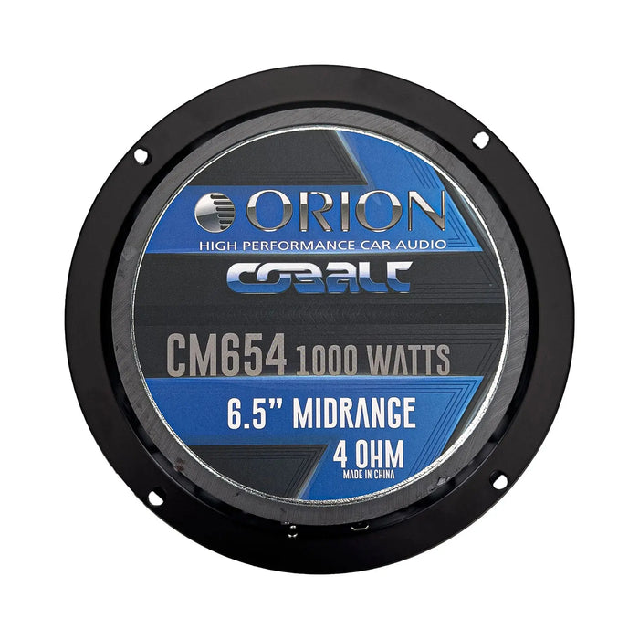 Orion CM654 Cobalt 6.5" Midrange Bullet Speakers 1000 Watts Max Power 4 Ohm Car Audio (Pair)