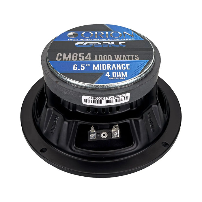 Orion CM654 Cobalt 6.5" Midrange Bullet Speakers 1000 Watts Max Power 4 Ohm Car Audio (Pair)