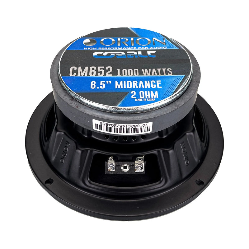 Orion CM652 Pro Audio Cobalt 6.5" Midrange Bullet Speakers 1000 Watts Max Power 2 Ohm Car Audio (Pair)