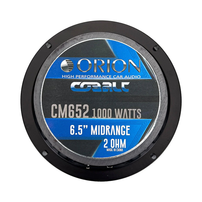 Orion CM652 Pro Audio Cobalt 6.5" Midrange Bullet Speakers 1000 Watts Max Power 2 Ohm Car Audio (Pair)