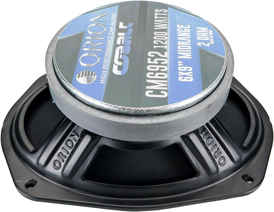 Orion CM6952 Pro Audio Cobalt 6"x9" Midrange Bullet Speakers 1200 Watts Max Power 2 Ohm Car Audio (Pair)