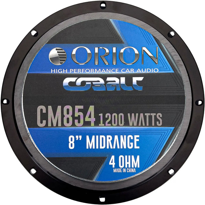 Orion CM854 Pro Audio Cobalt 8" Midrange Bullet Speakers 1200 Watts Max Power 4 Ohm Car Audio (Pair)