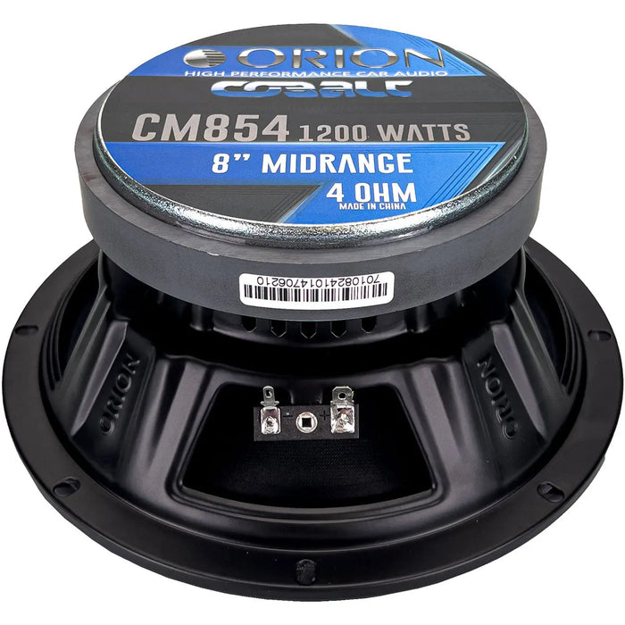 Orion CM854 Pro Audio Cobalt 8" Midrange Bullet Speakers 1200 Watts Max Power 4 Ohm Car Audio (Pair)