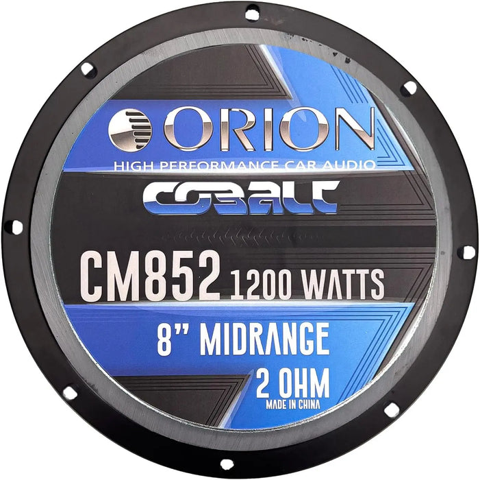 Orion CM852 Pro Audio Cobalt 8" Midrange Bullet Speakers 1200 Watts Max Power 2 Ohm Car Audio (Pair)