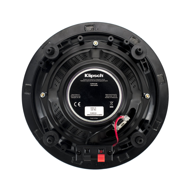 Klipsch CS-16C 6.5" 8 Ohms 140W Max Power In-Ceiling Speaker - White (each)