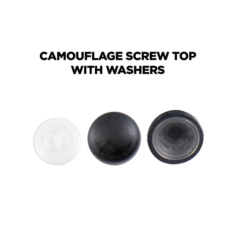 The Install Bay CSC High Quality Black Camouflage Screw Top (100/pack)