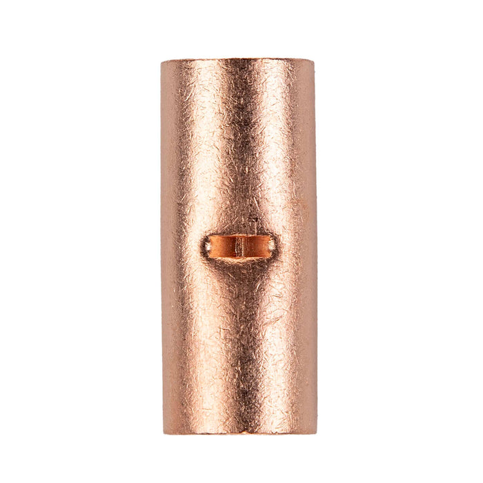 The Install Bay CUR1-0 Copper Uninsulated Butt Connector 1/0 Gauge Package of 10