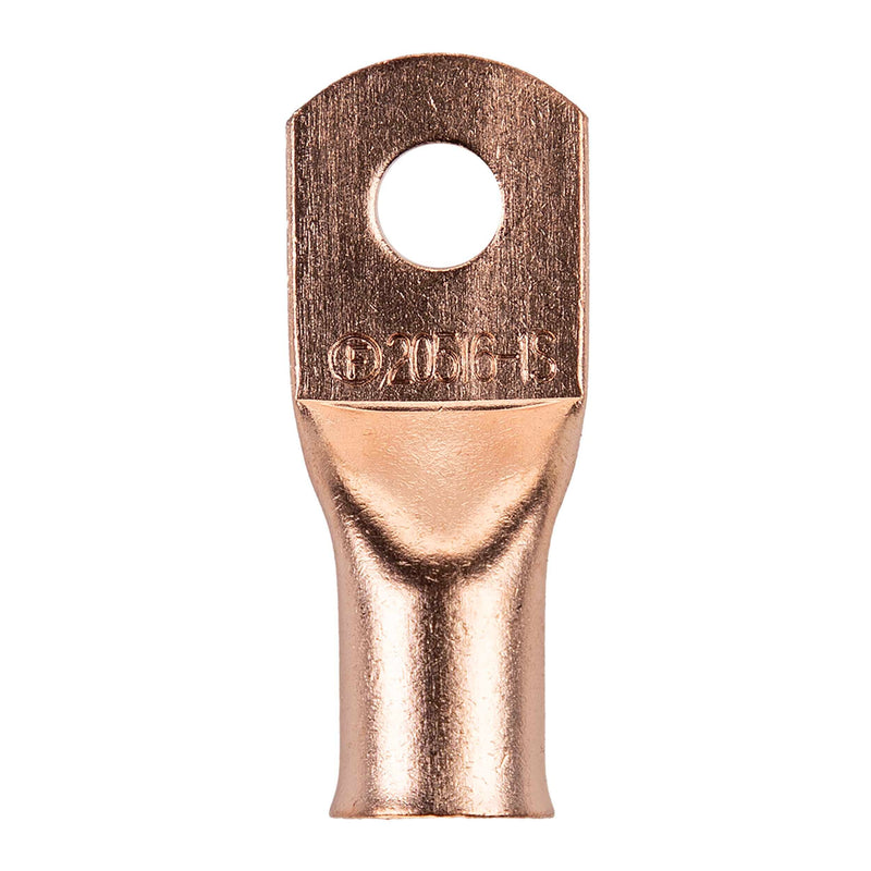 Install Bay CUR20516 2/0 Gauge 5/16" Copper Uninsulated Ring Terminal (5 Pack)