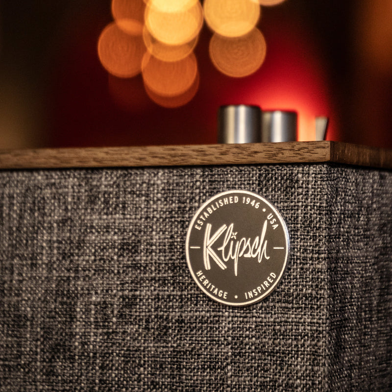 Klipsch The Three II Wireless Built-in Phono Preamp Bluetooth Powered Speaker (Walnut)