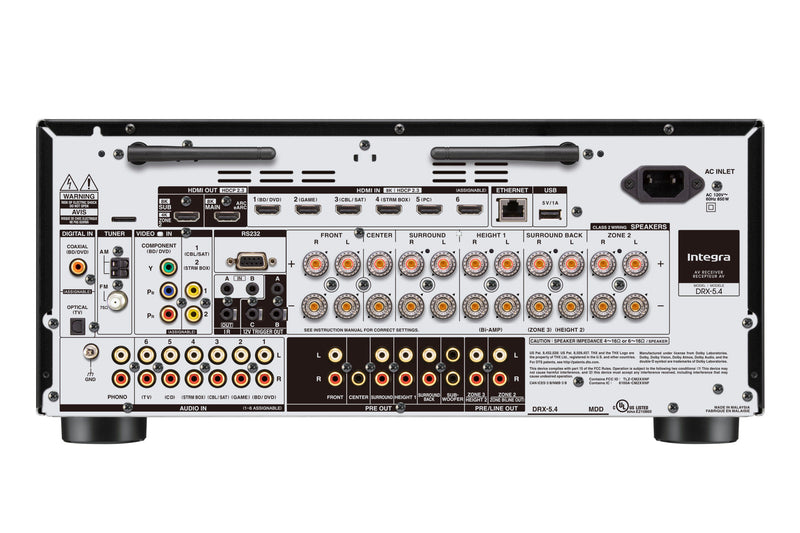 Integra DRX 5.4 9.2-Channel 8K Network Home Theater A/V Receiver and Integra CDC-3.4 Premium 6 Disc CD Carousel Changer Black - (Certified Refurbished)