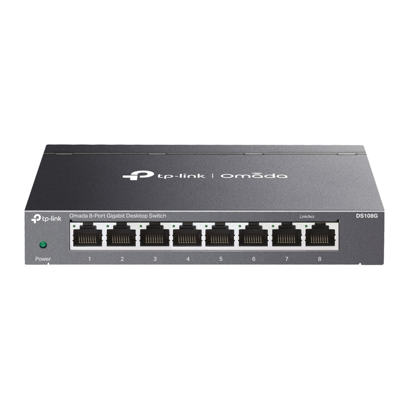 TP-Link Omada DS108G 8-Port Gigabit Unmanaged Desktop Switch RJ45 Ports Plug and Play