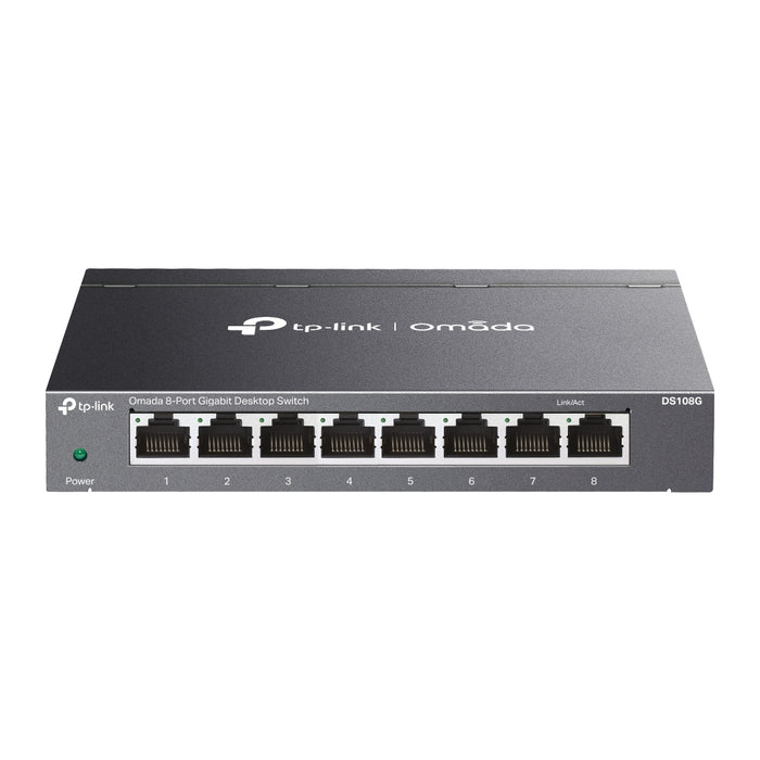 TP-Link Omada DS108G 8-Port Gigabit Unmanaged Desktop Switch RJ45 Ports Plug and Play