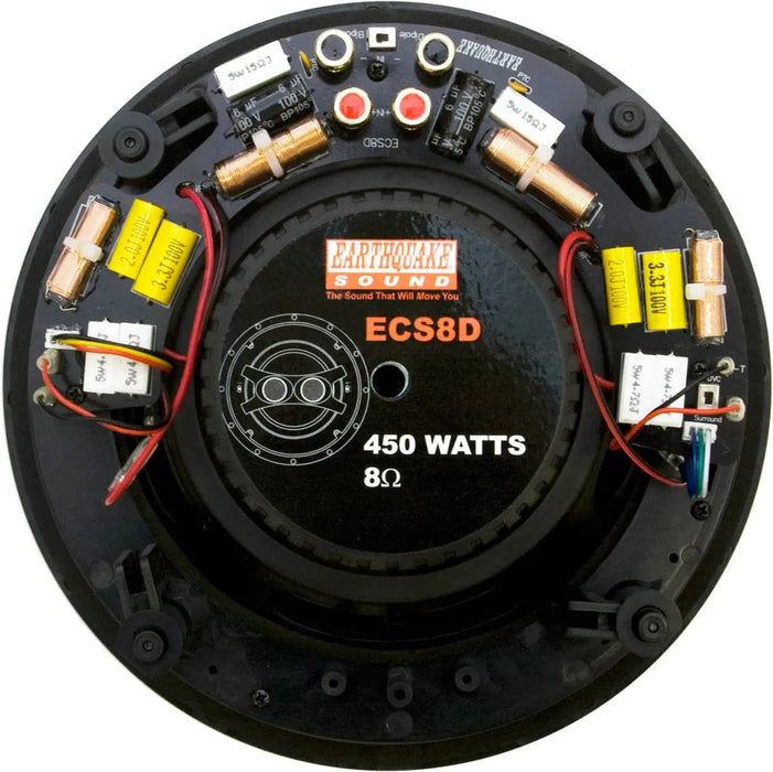 Earthquake Sound ECS8D  8" 8 Ohms 450W Max Power In-Ceiling Speaker - White (Each) no