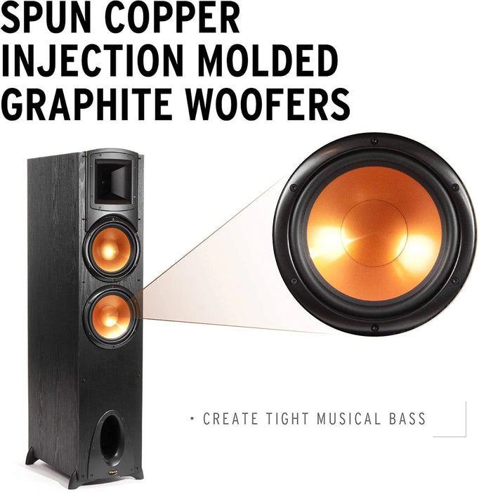 Klipsch Synergy Black Label F-300 8” High Output Woofers Floorstanding Speaker,Black (Each)