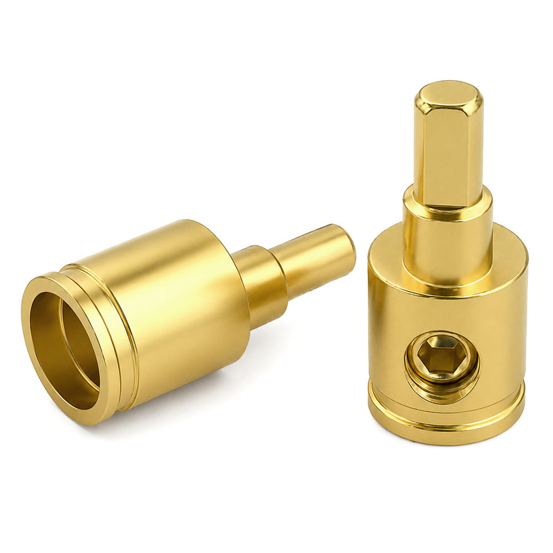 Power and Ground 1/0 to 4 Gauge Reducer for Car Audio Amplifier Installation (Pair)