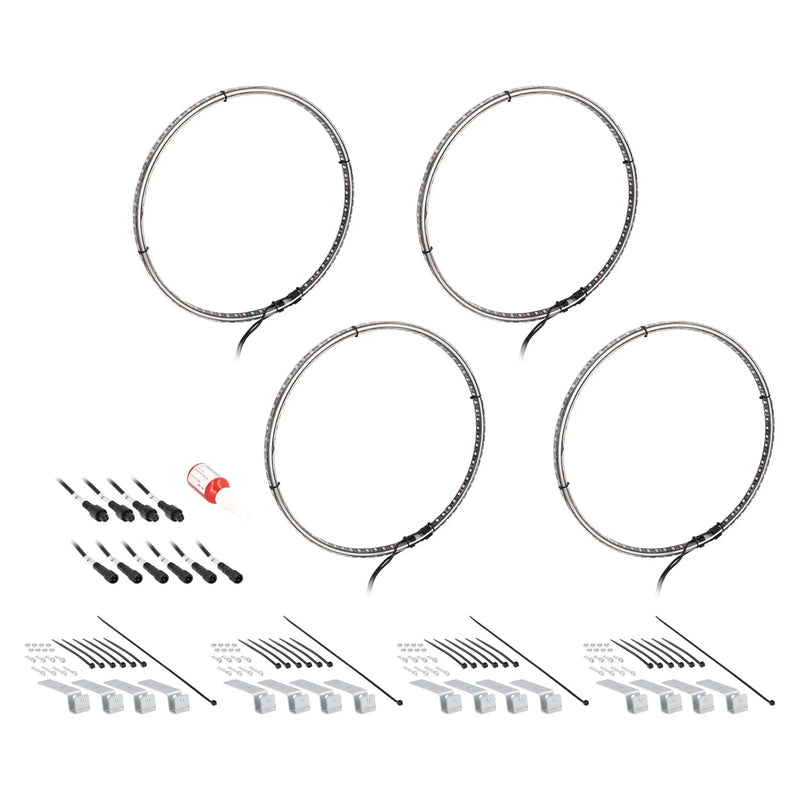 Heise HE-RGB1-W17 17" LED Wheel Light Set IP68 For RGB-CB1 and HE-RGBW-CB RGBW Connect Controller with Remote
