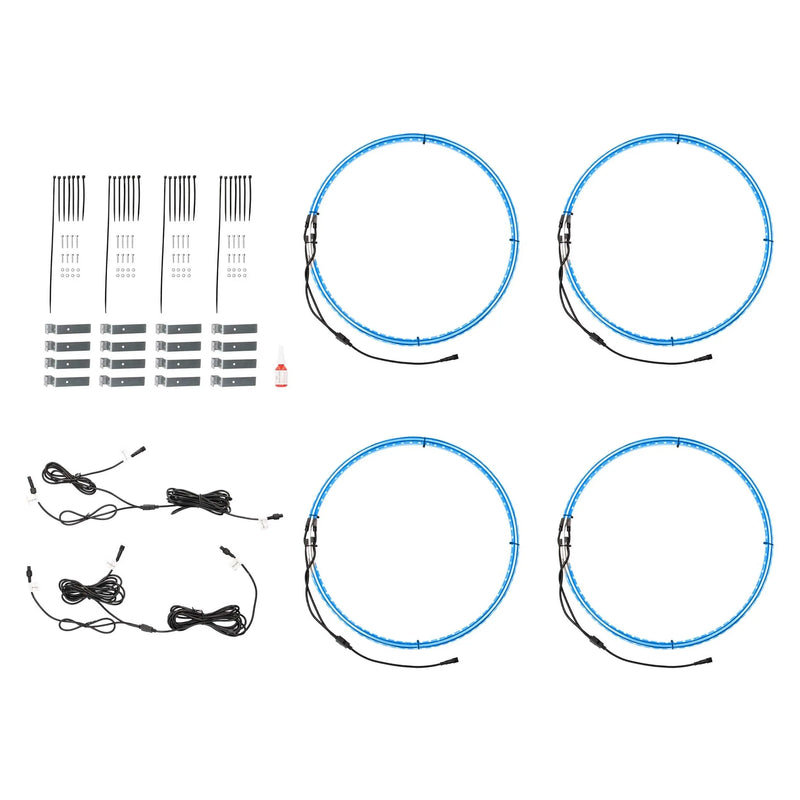 Heise HE-RGB1-W17 17" LED Wheel Light Set IP68 For RGB-CB1 and HE-RGBW-CB RGBW Connect Controller with Remote