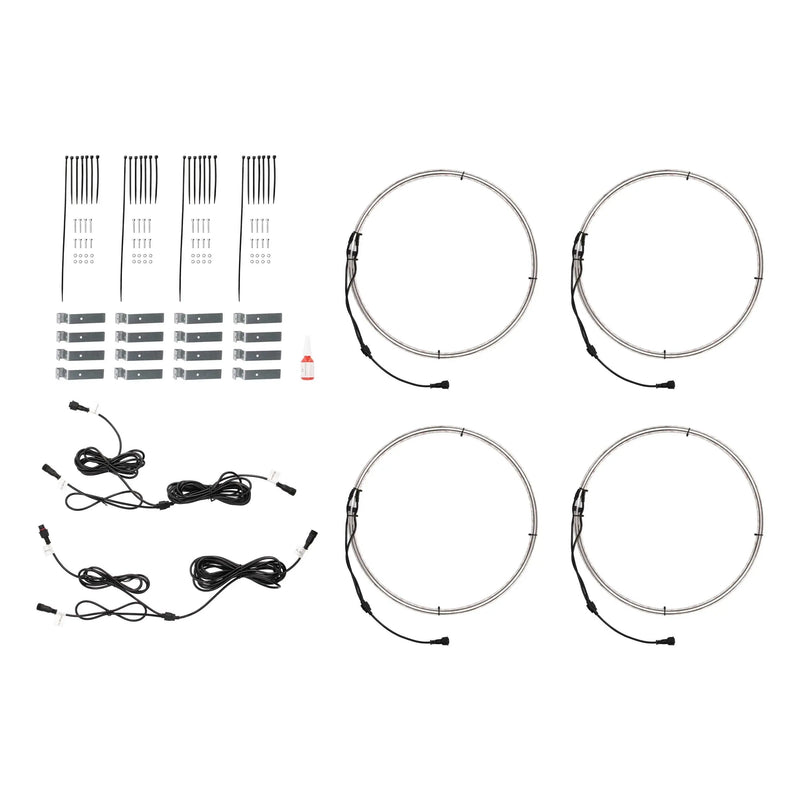 Heise HE-RGBW1-W14 14" LED Wheel Light Set IP68 For RGBW-CB1 and HE-RGBW-CB RGBW Connect Controller with Remote