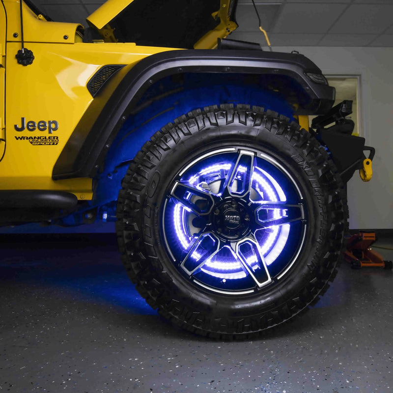 Heise HE-RGBW1-W17 17" LED Wheel Light Set IP68 For RGBW-CB1 and HE-RGBW-CB RGBW Connect Controller with Remote